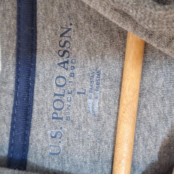 US Polo Assn Fleece Full Zip Hoodie Mens Size Large L Never Worn Soft - Picture 4 of 10